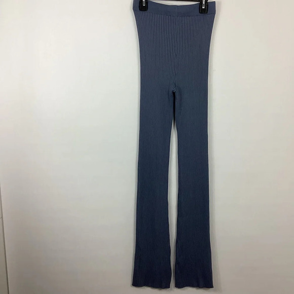 Zara Ribbed Bootcut Flare Pants Size Small - Picture 4 of 6